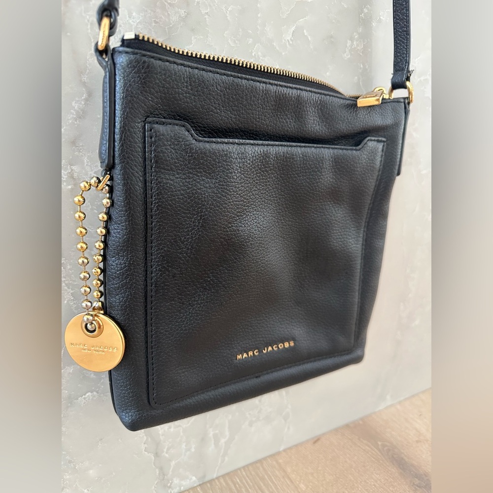 Marc Jacobs Black and Gold Crossbody Bag